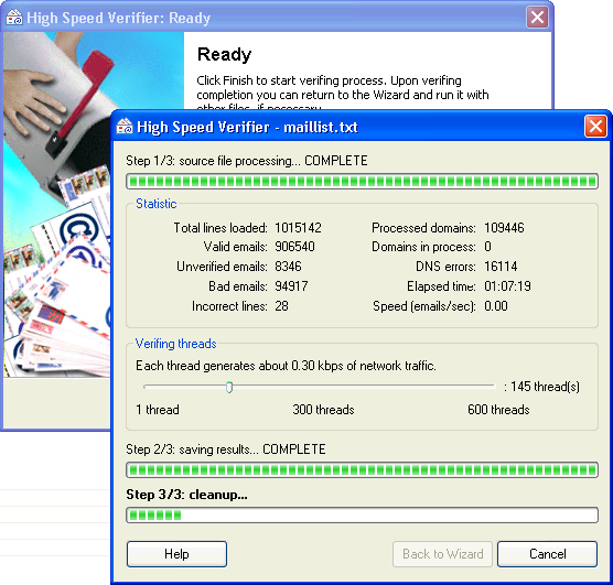 High Speed Verifier Screenshot